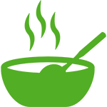 green bowl with food icon